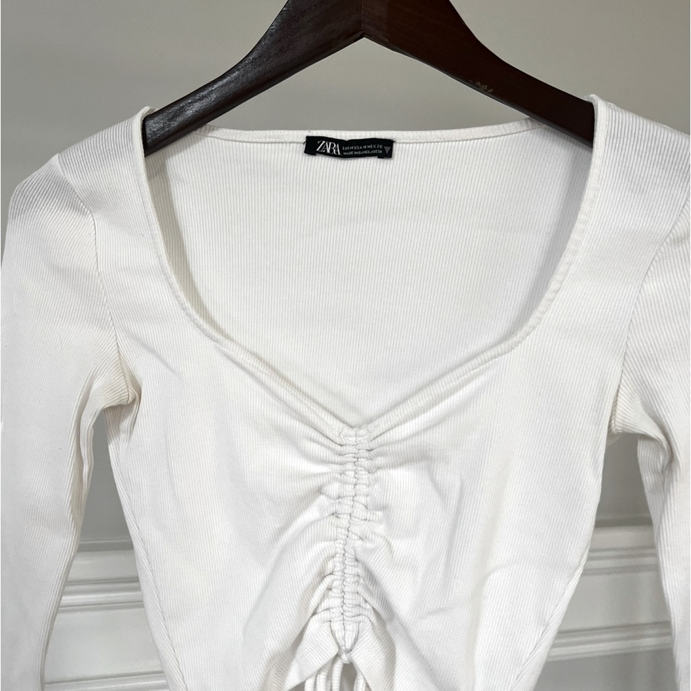 Cotton cropped cardigan by Zara